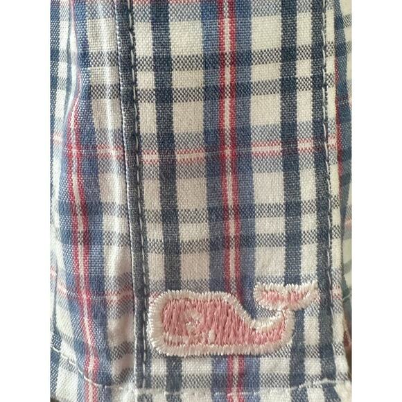 Vineyard Vines Ruffled Oxford Size 2 in a Blue & Pink Tartan EUC - Picture 4 of 7